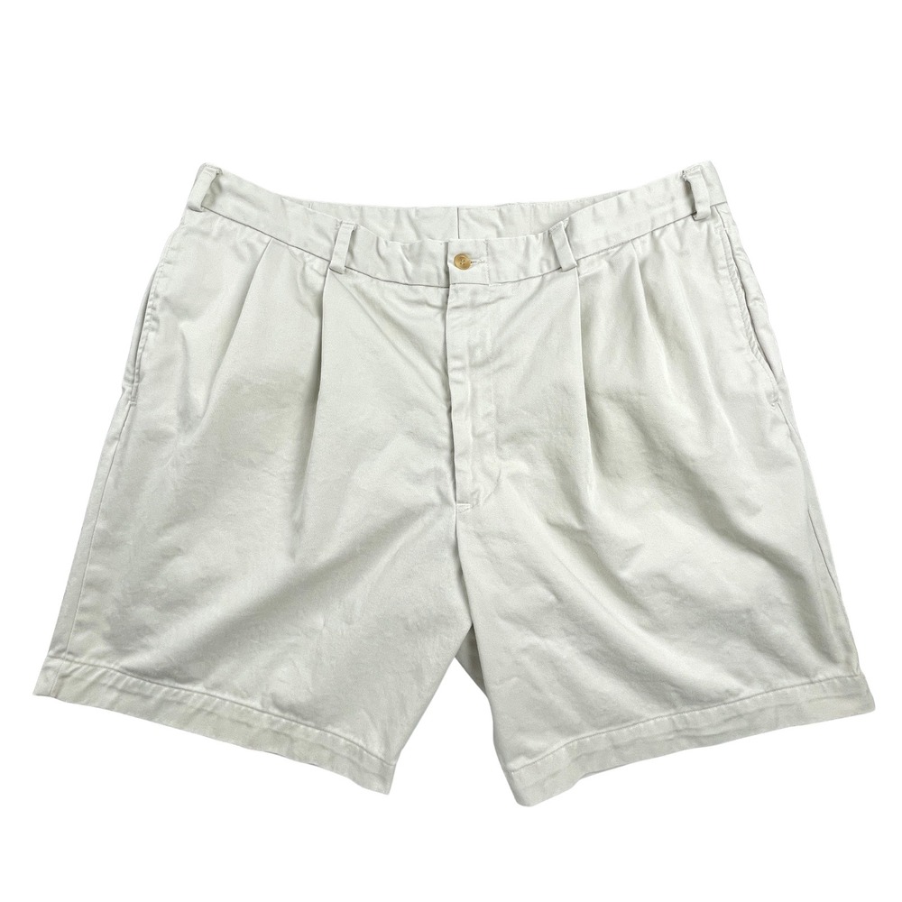 Bill's Khakis M2 Classic Fit Pleated Chino Shorts Mens 42 Khaki USA Made 8" Golf